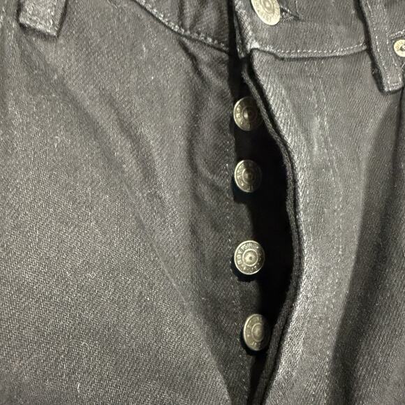 Boyish The Mikey High Rise Wide Leg Jean Black Beauty Womens Size 29 Button Fly - Picture 4 of 12